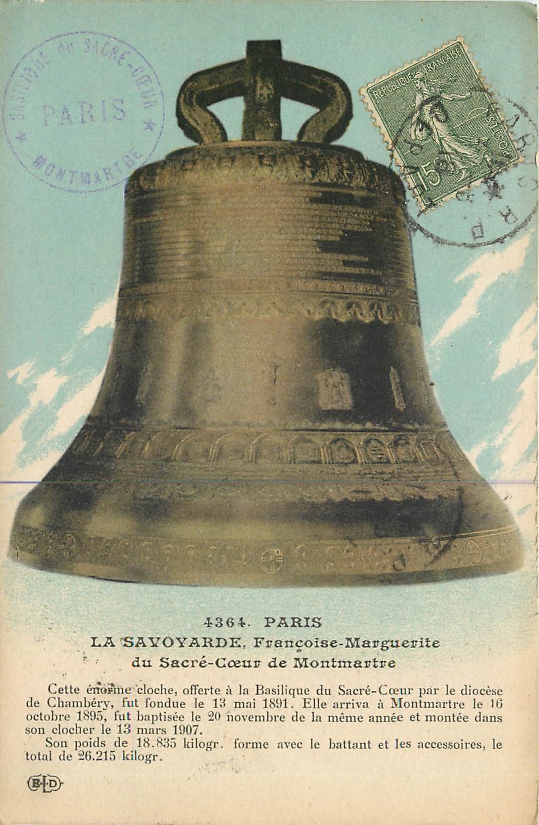 CPA Paris La Savoyarde Francois Marguerite du Sacre Coeur de Montmartre 