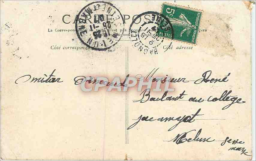 CPA Paris La Bastille Colonne de Juillet  — Rückseite