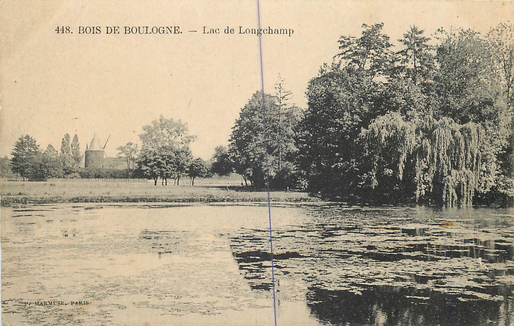 CPA Bois de Boulogne Lac de Longchamp Moulin