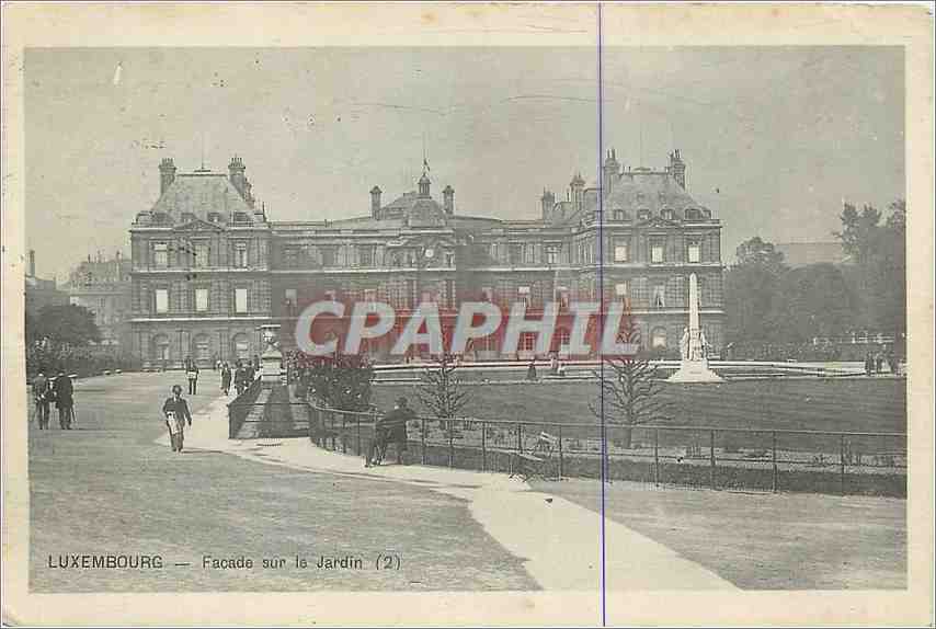CPA Luxembourg Facade sur la Jardin 