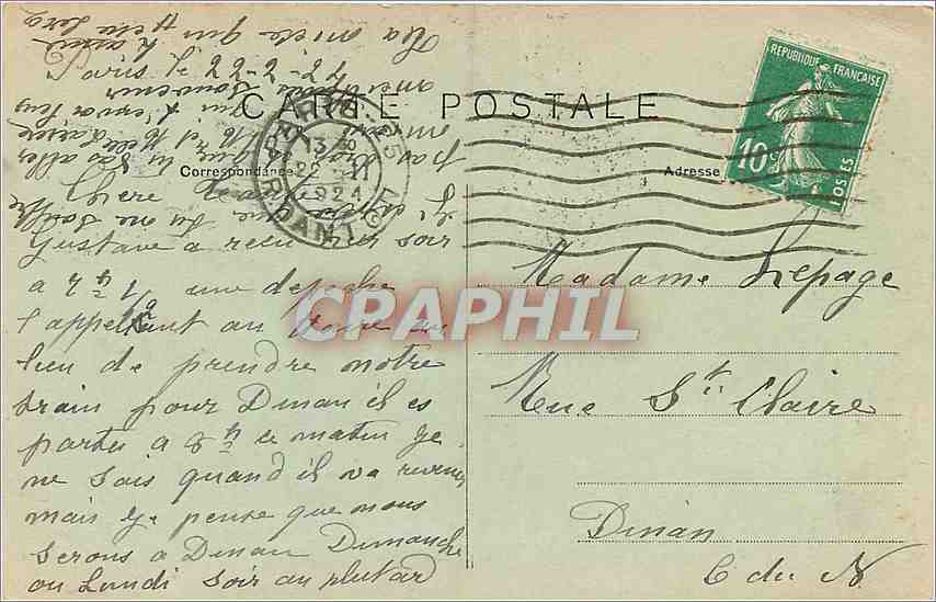 CPA Paris Eglise St Etienne du Mont La Chaire sculptee Claude Lestocart  — Verso