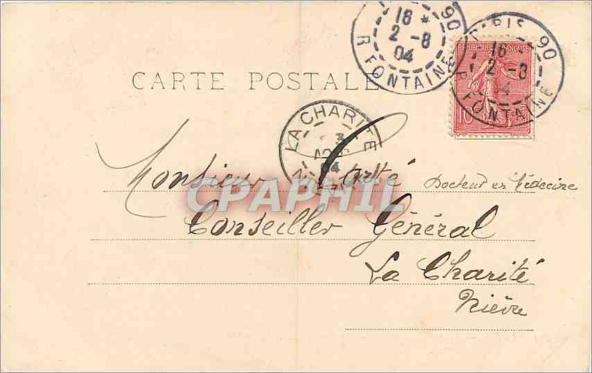 CPA Paris Parc de Montsouris  — Rückseite