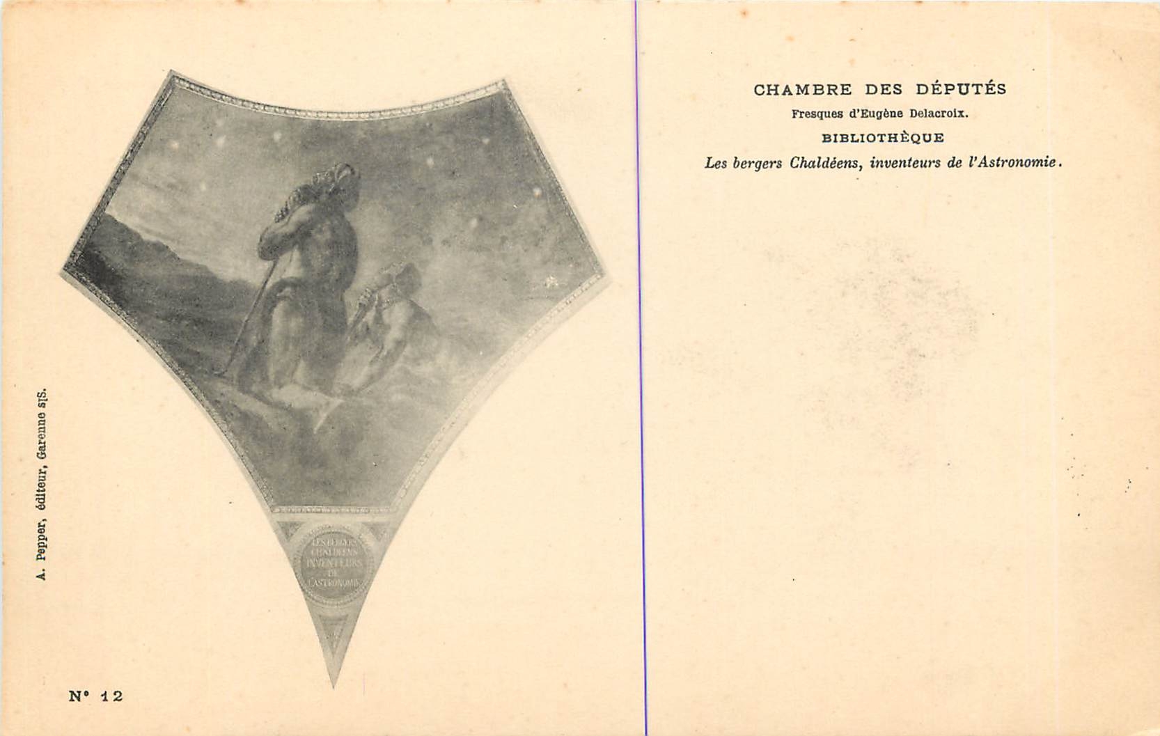 CPA Chambre des Deputes Paris Bibliotheque Les bergers Chaldeens inventeurs de l'astronomie