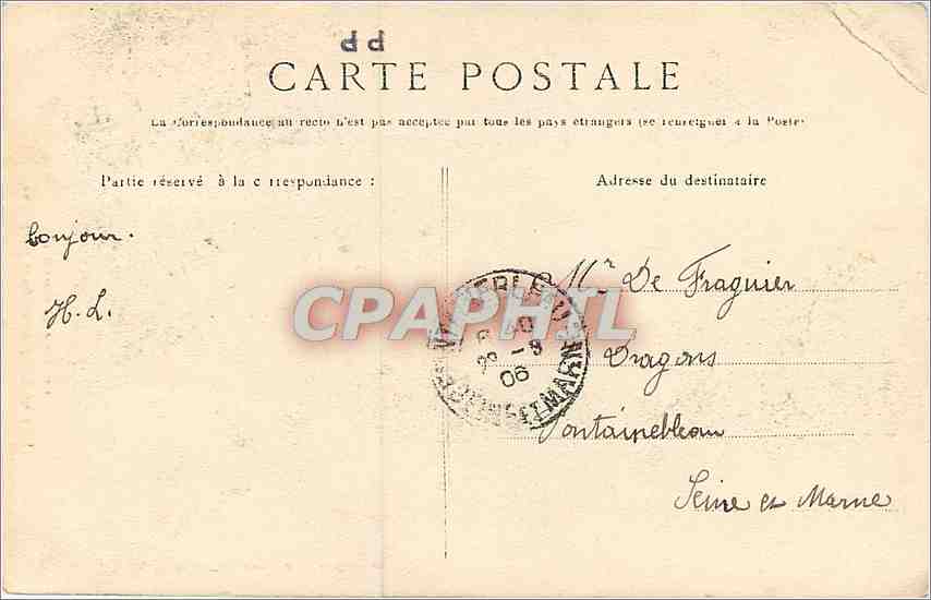 CPA Du Pouliguen au Bourg de Batz La Grotte du Korrigan  — Back