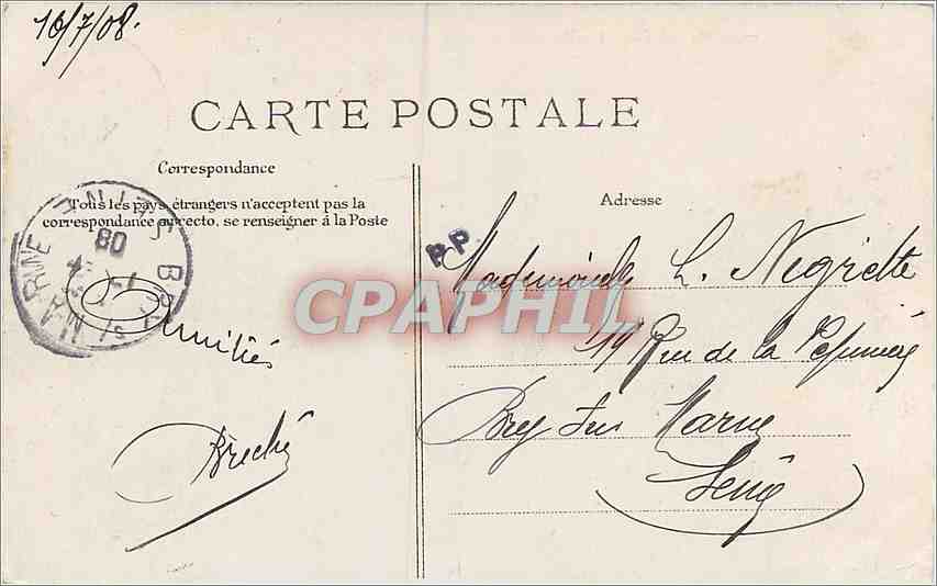 CPA Nantes Jardin des Plantes Vue vers le Labyrinthe  — Verso