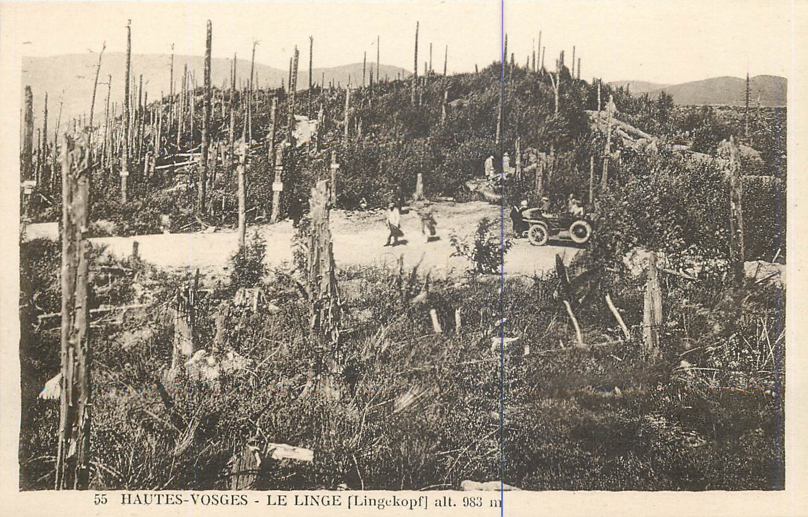 CPA Hautes Vosges Le Linge Lingekopf Militaria
