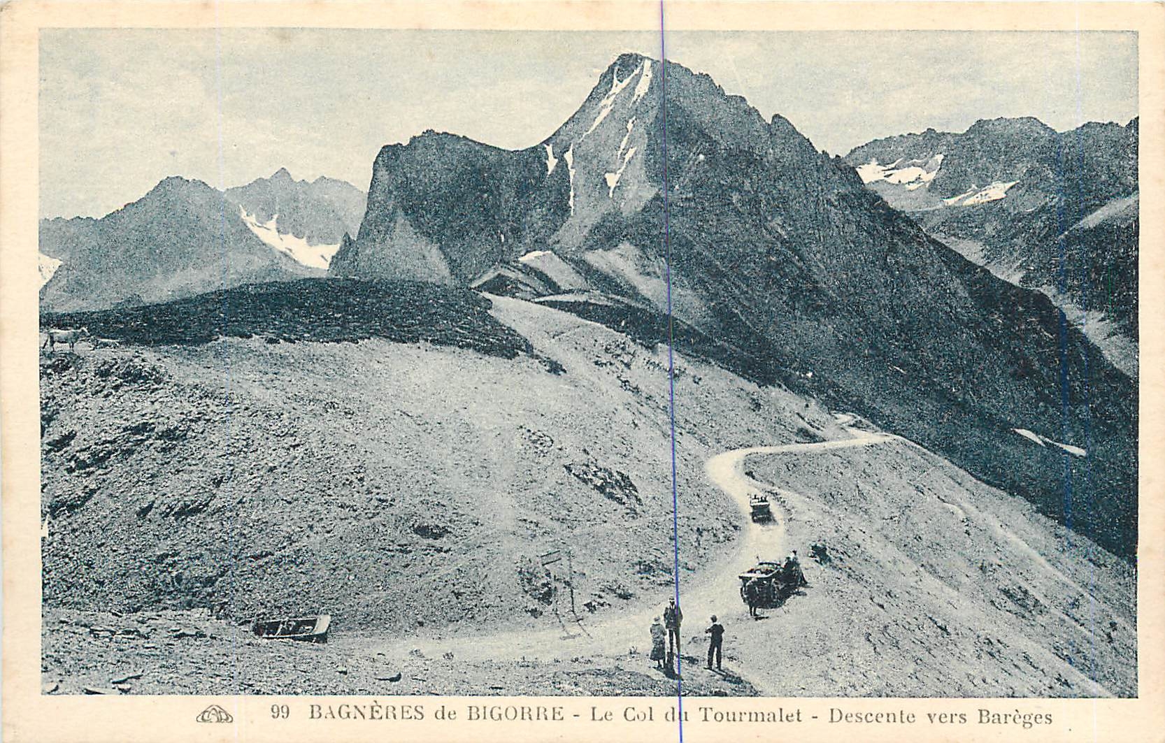 Bagnères de Bigorre - Der Col du Tourmalet - Abstieg nach Barèges — Verleger CPAPHIL, Nr. 99