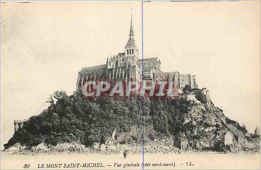 CPA Le Mont Saint Michel Vue generale cote nord ouest 