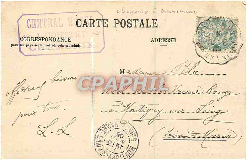 CPA Chamonix et le Mont Blanc  — Verso