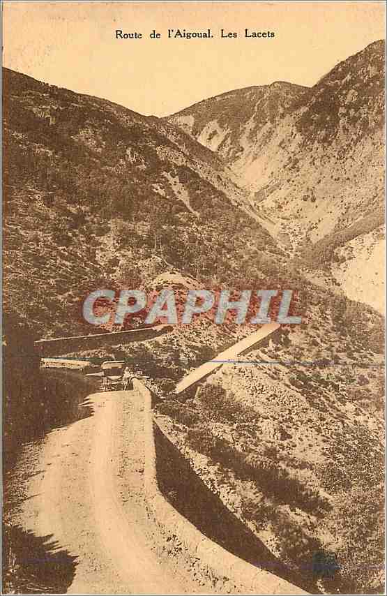 CPA Route de l'Aigoual Les Lacets 