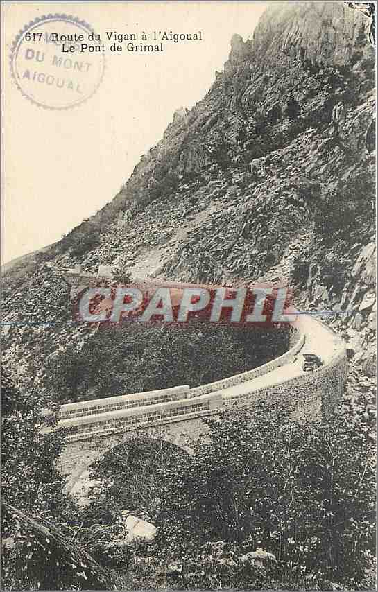 CPA Route du Vigan a l'Aigoual Le Pont de Grimal 