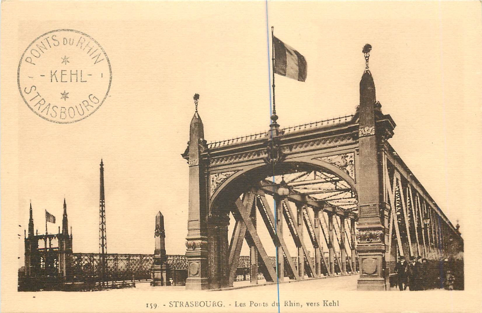 CPA Strassbourg Les Pont du Rhin vers Kehl 
