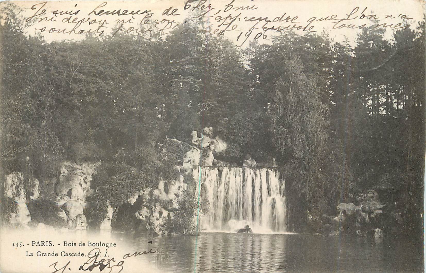 CPA Paris Bois de Boulogne La Grande Cascade 