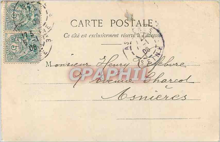 CPA Paris Bois de Boulogne La Grande Cascade  — Rückseite