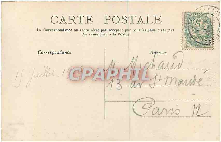 CPA Hautes Pyrenees Route de Pierrefitte a Luz le Pont de Pescadere  — Rückseite
