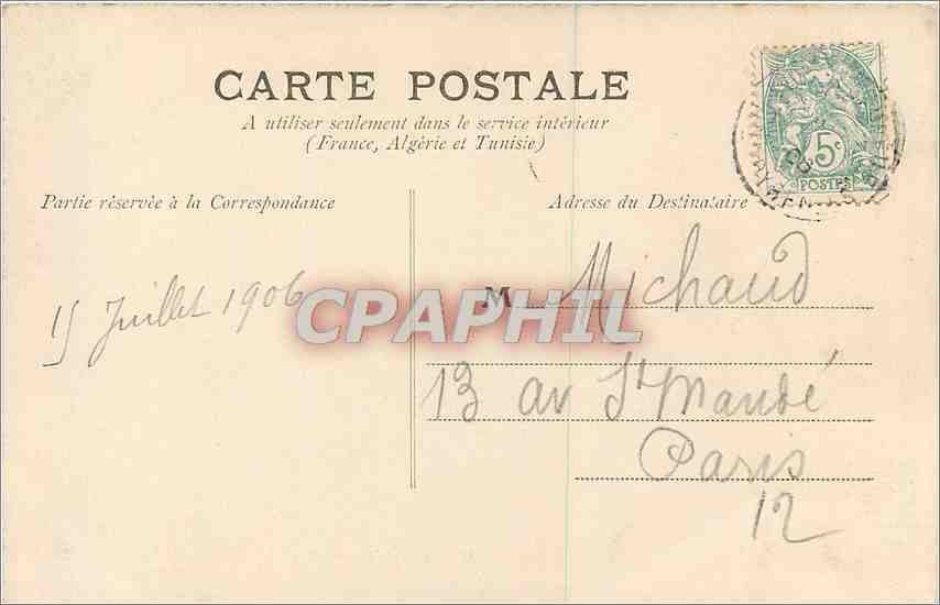 CPA Hautes Pyrenees Route de Pierrefitte a Luz le Pont de la Reine Hortense  — Rückseite