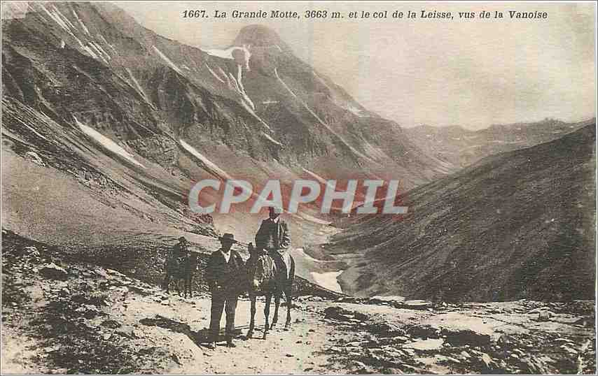 CPA La Grande Motte et le col de la Leisse vus de la Vanoise Ane Mule