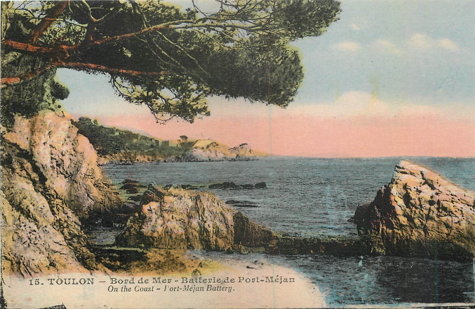 CPA Toulon Bord de Mer Batterie Port Mejan 