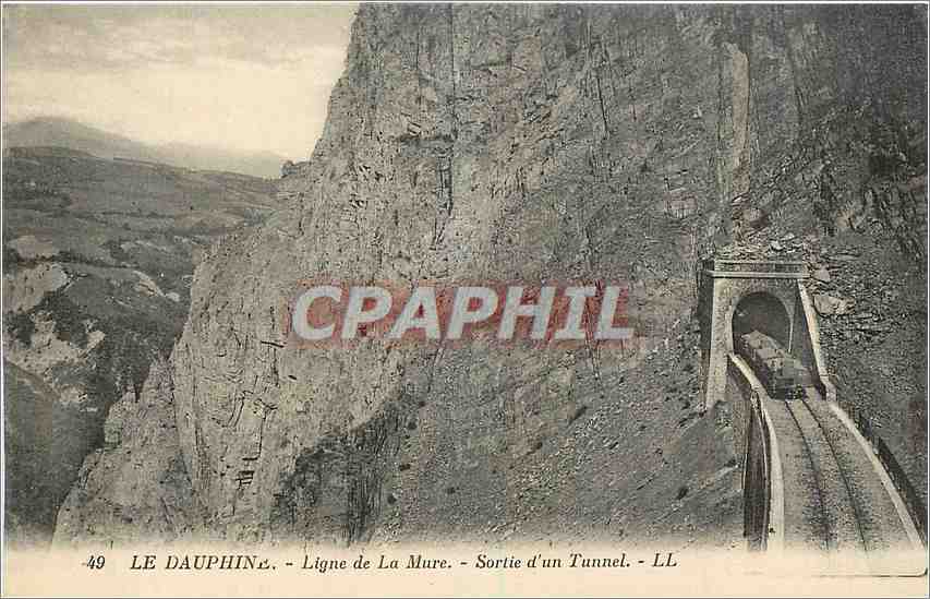 CPA Le Dauphine Ligne de La Mure Sortie d'un Tunnel 