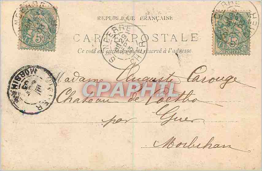 CARTE PHOTO Enfant — Verso