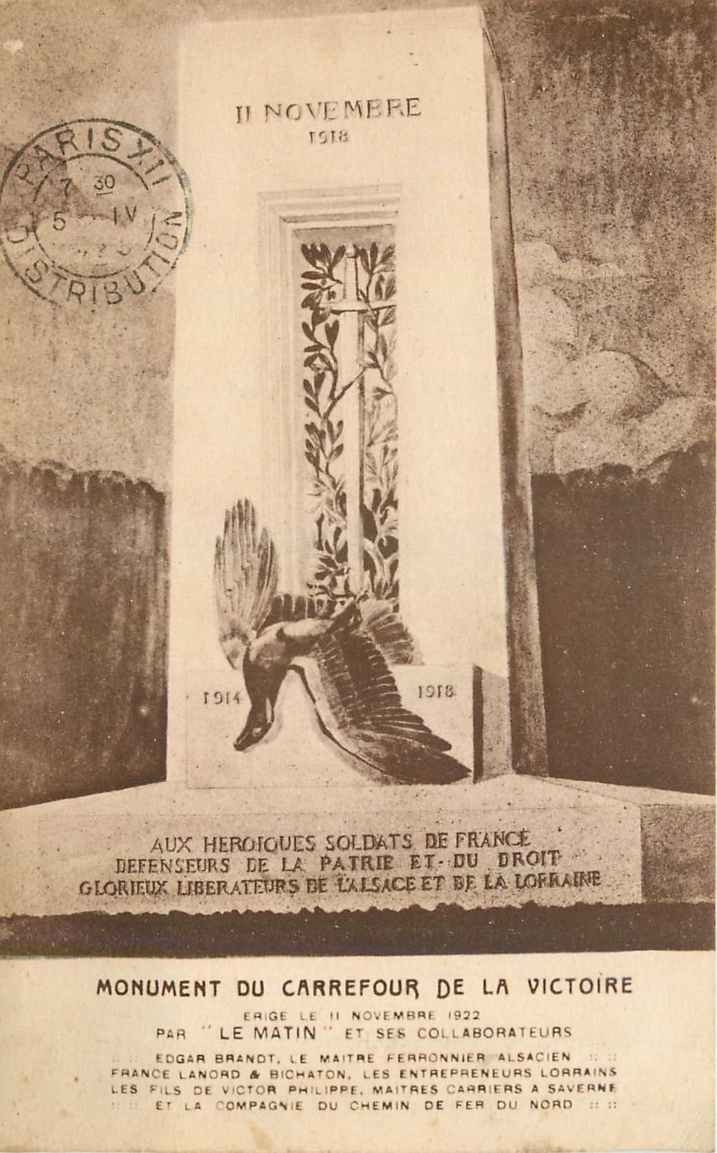 CPA Monument du Carrefour de la Victoire 