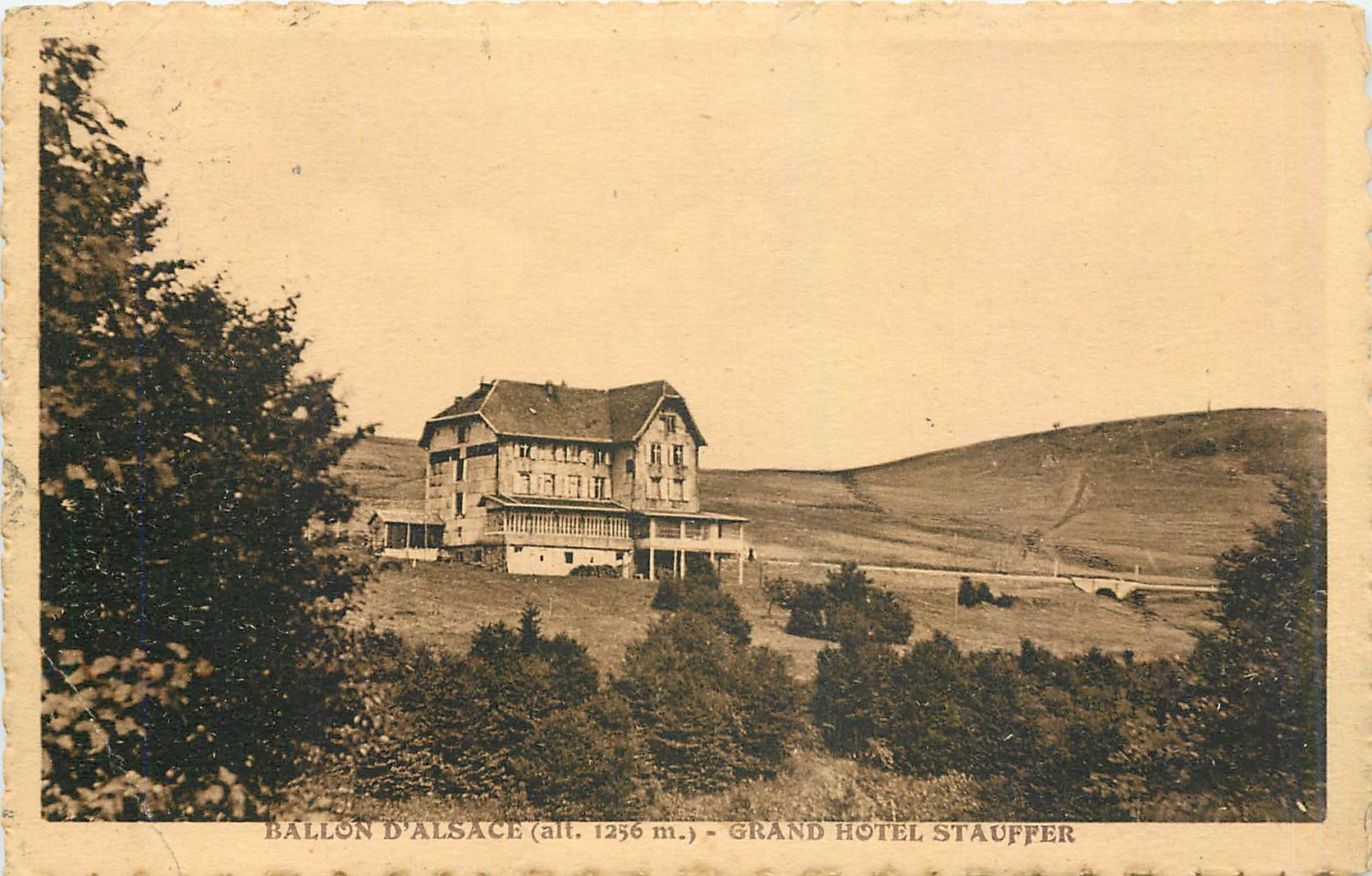 CPA Ballon d'Alsace Grand Hotel Stauffer 
