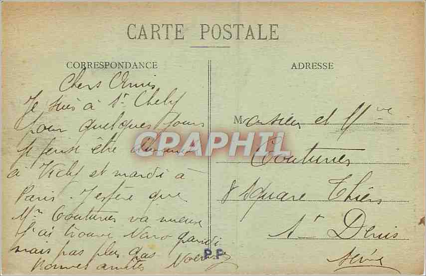CPA La Lozere Les Bords de la Malagazane Le Gros Rocher de Tatula  — Rückseite