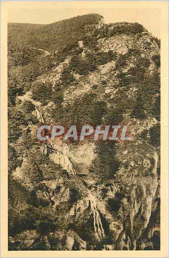 CPA Mont Aigoual Les Cascades de l'Herault 