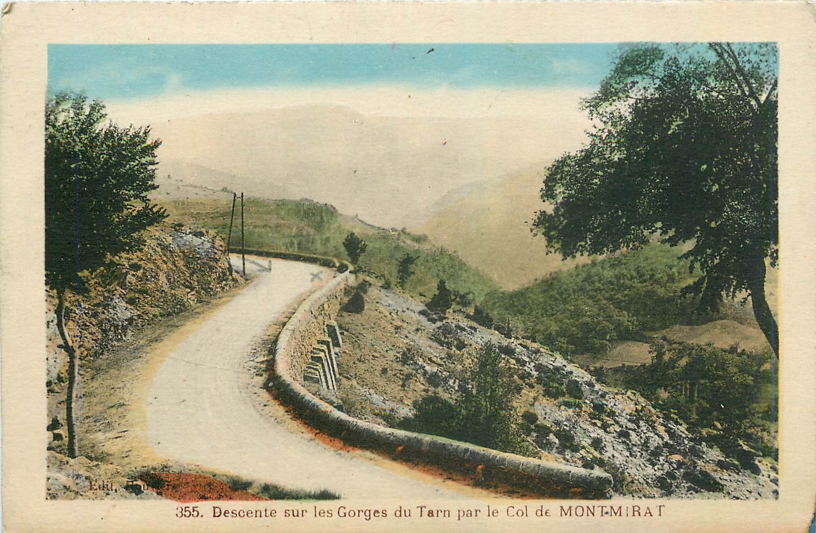 CPA Descente sur les Gorges du Tarn par le Col de Mont Mirat 