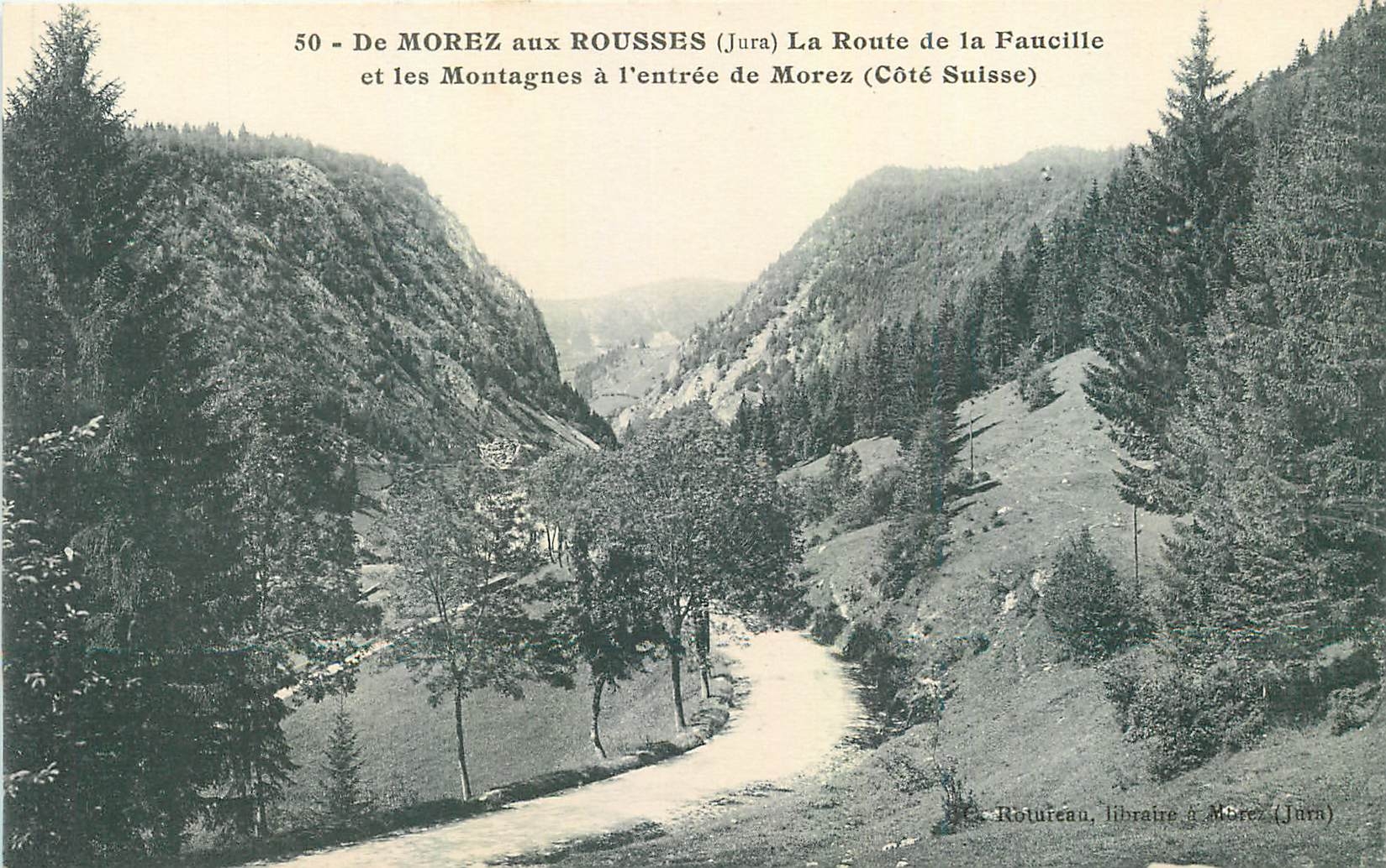 CPA De Morez aux Rousses Jura La Route de la Faucille et les Montagnes a l'Entree de Morez Cote Suis