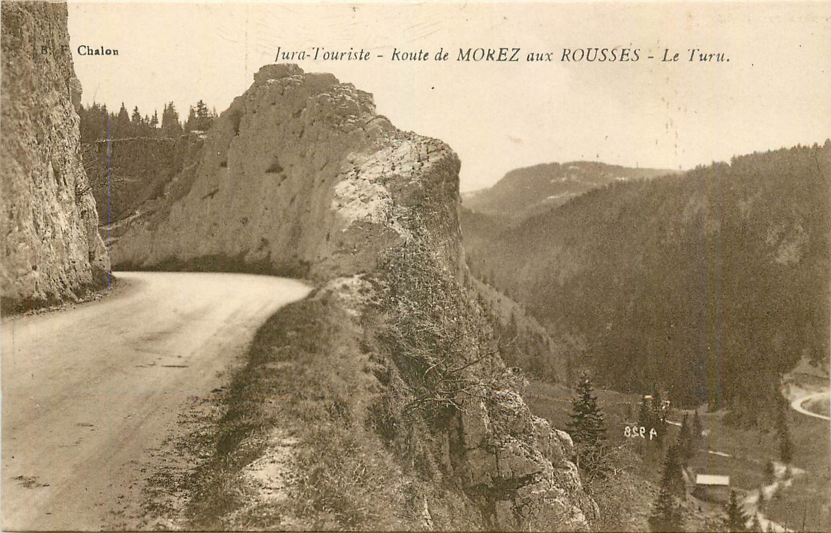 CPA Jura Touriste Route de Morez aux Rousses Le Turu 