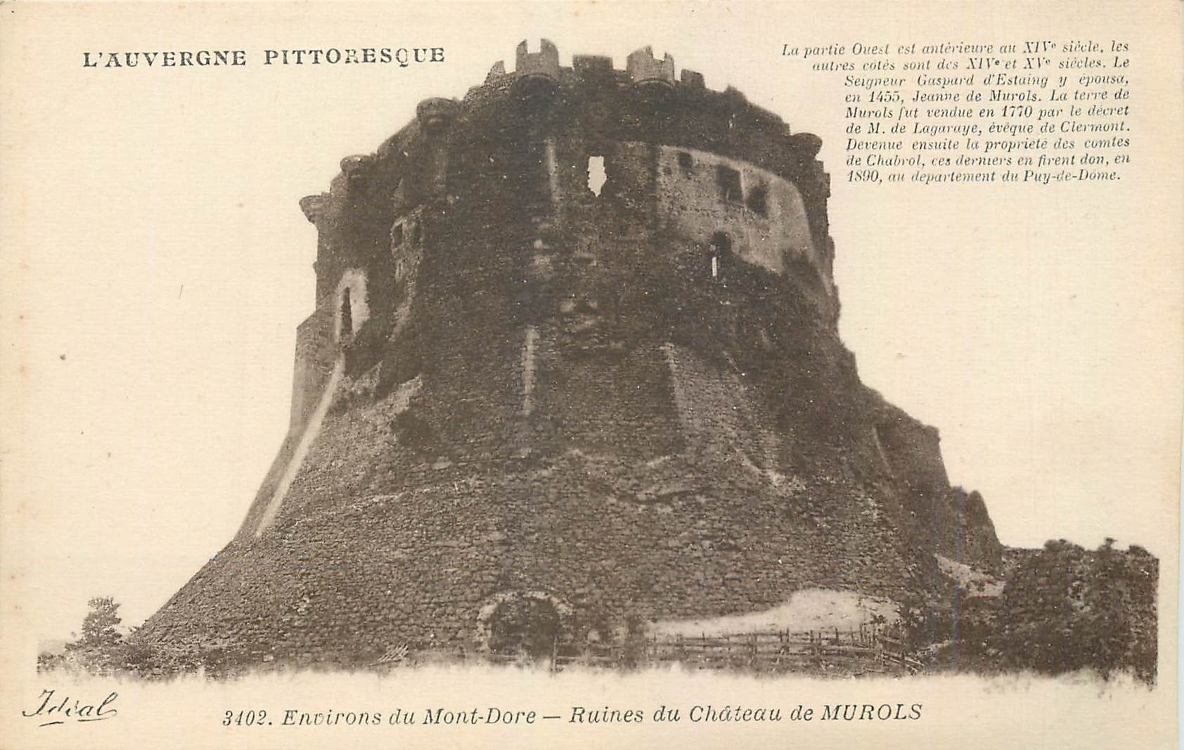CPA Environs du Mont Dore Ruines du Chateau de Murols 