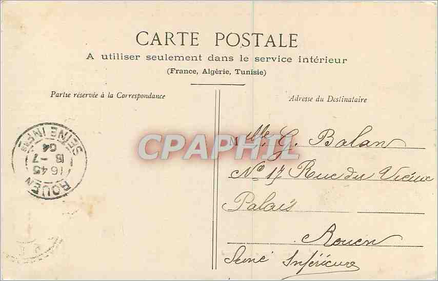 CPA Legende des Deux Amants pres Pont St Pierre Eure Caliste est promise a Edmond — Rückseite
