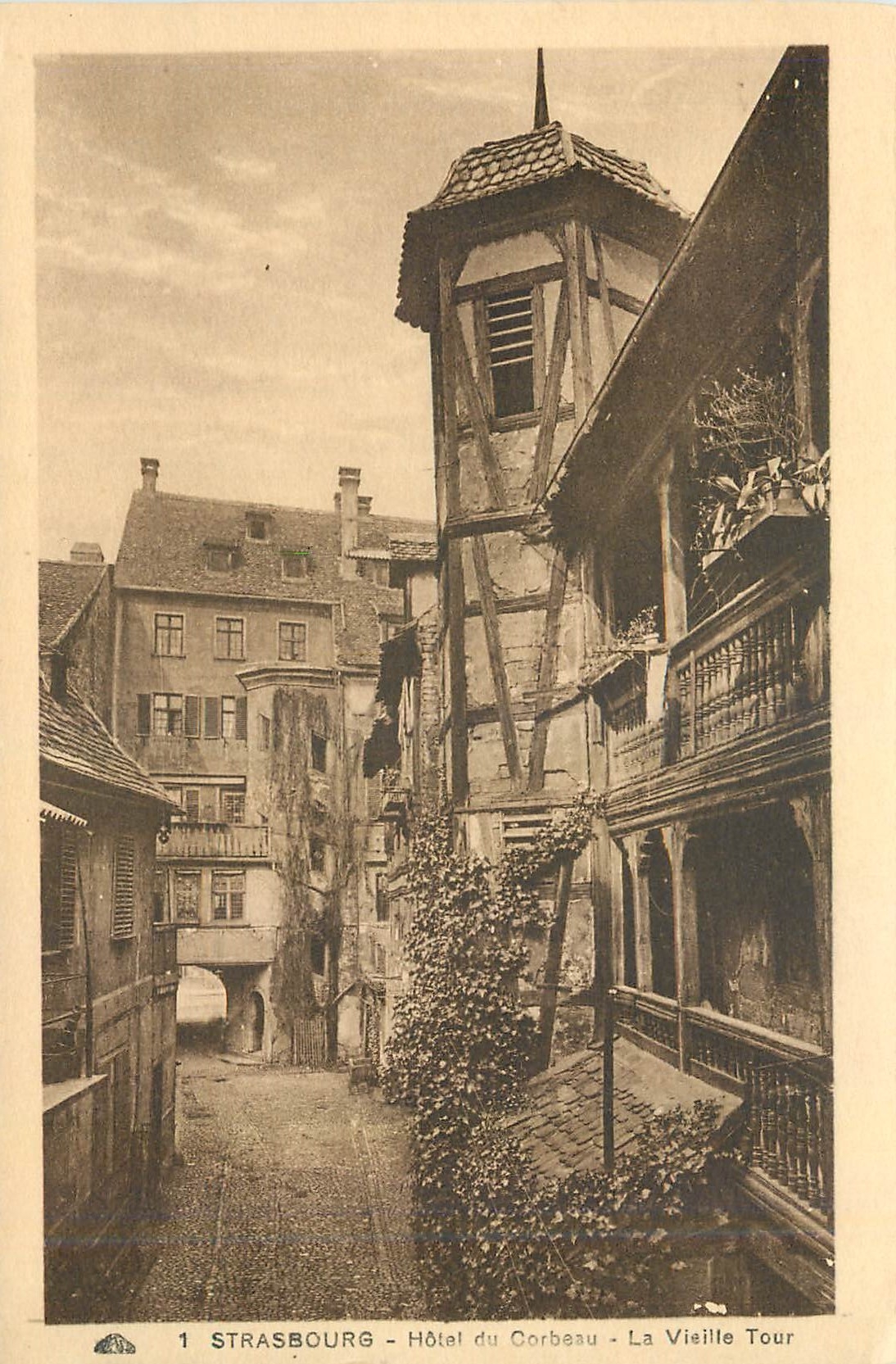 CPA Strasbourg Hotel du Corbeau la Vieille Tour 