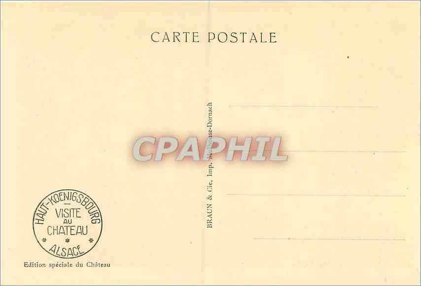 CPA Haut Koenigsbourg Entree Principale  — Rückseite