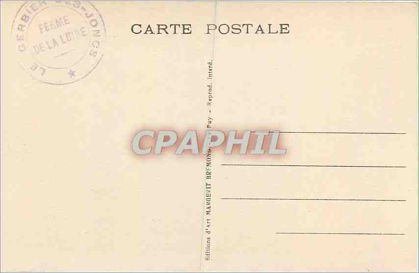 CPA Une racherie s'abreurant aux sources de la Loire sur les pentes du Gerbier des Joncs Vache — Rückseite