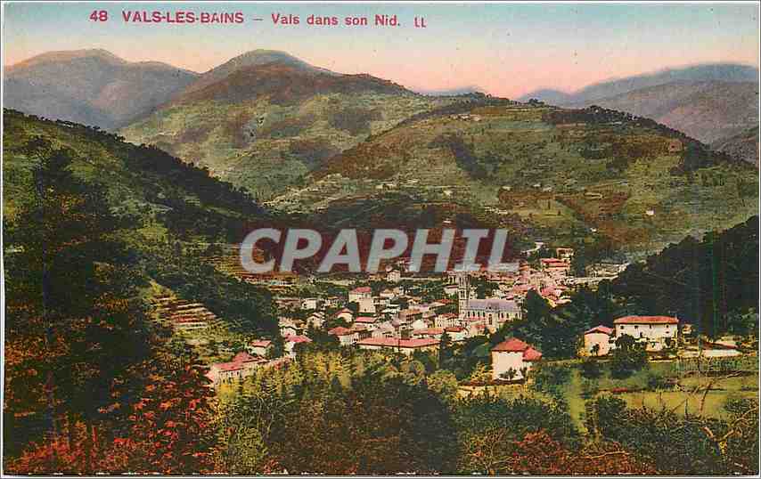 CPA Vals les Bains Vals dans son Nid 