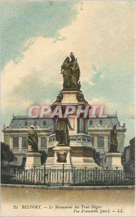 CPA Belfort Le Monument des Trois Siege Vue d'Ensemble 