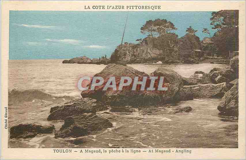 CPA Toulon A Magaud la peche a la ligne 
