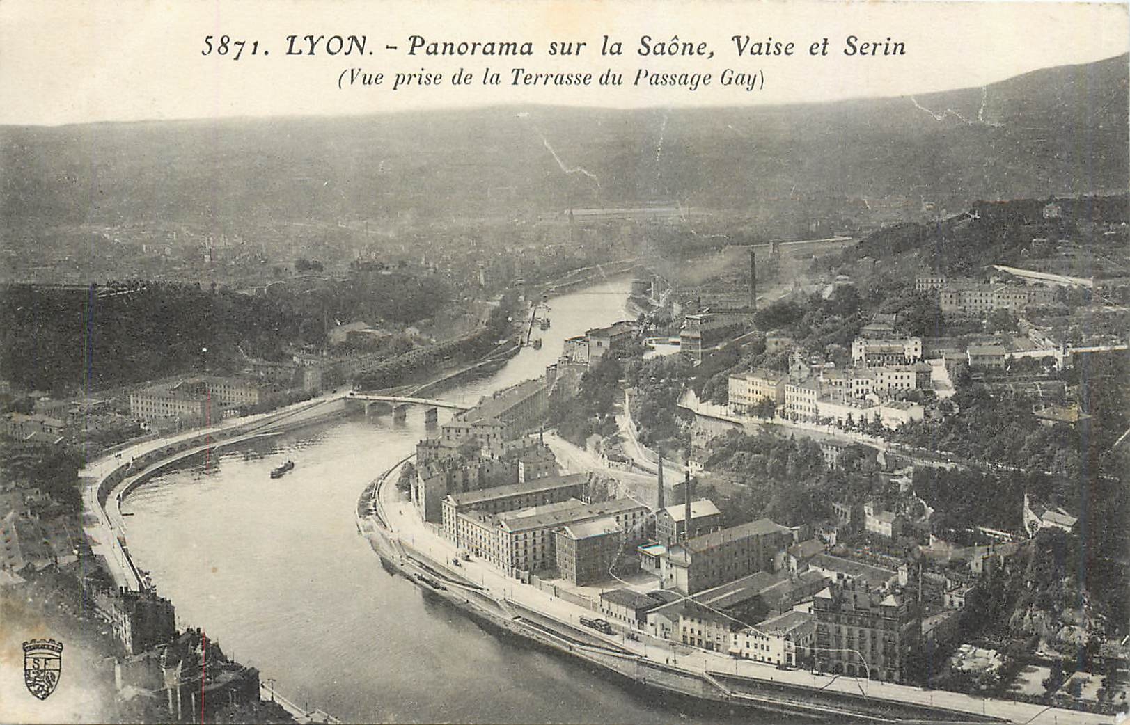 CPA Lyon Panorama sur la Saone Vaise et Serin 