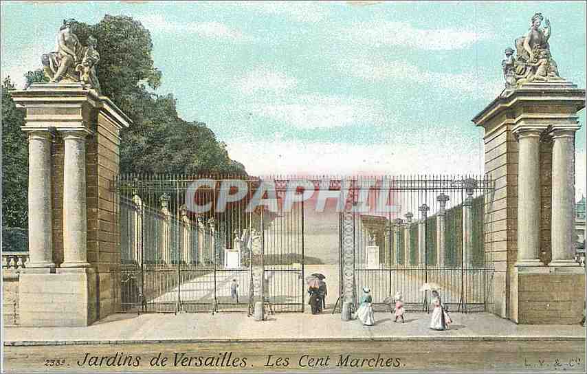 CPA Jardins de Versailles Les Cent Marches 