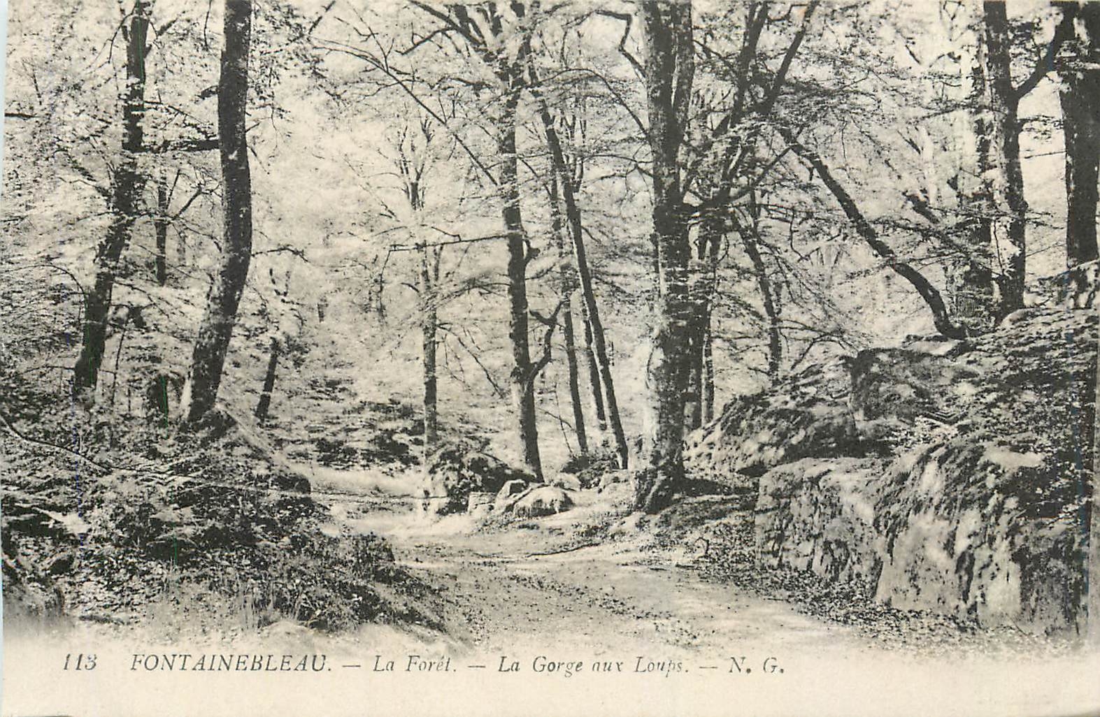 Fontainebleau — La Forêt — La Gorge aux Loups — N. G.