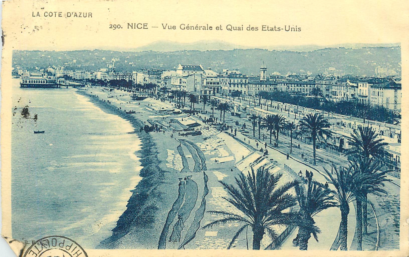 CPA Nice Vue Generale et Quai des Etats Unis 