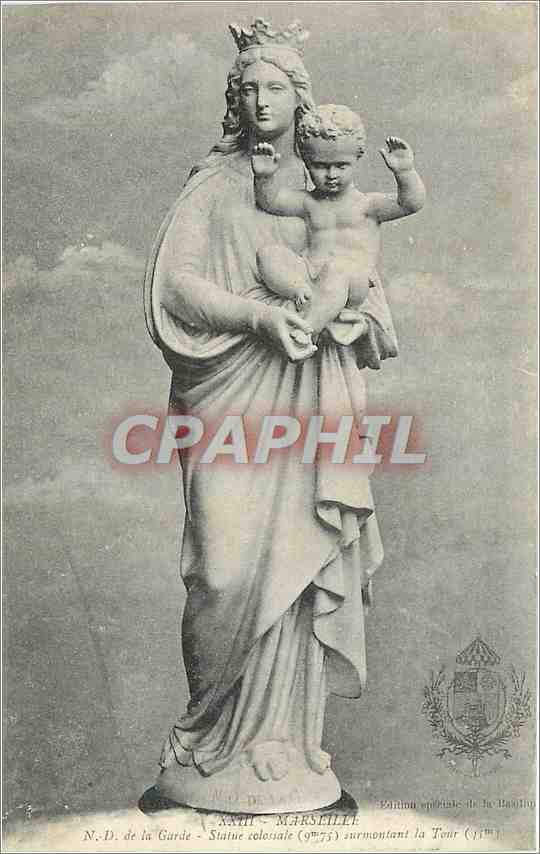 CPA Marseille ND de la Garde Statue colonale 
