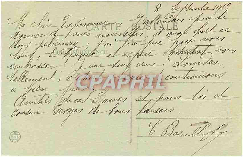 CPA Lyon Notre Dame de Fourviere L'Abside  — Verso