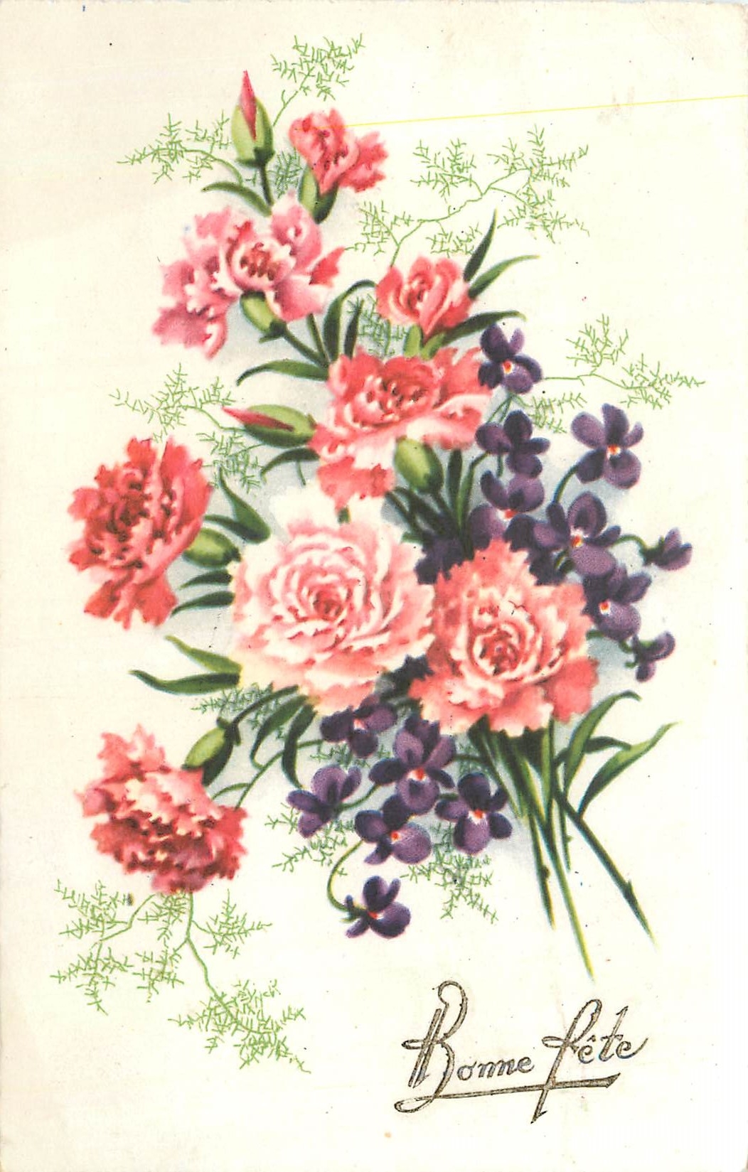CPA Bonne Fete Fleurs