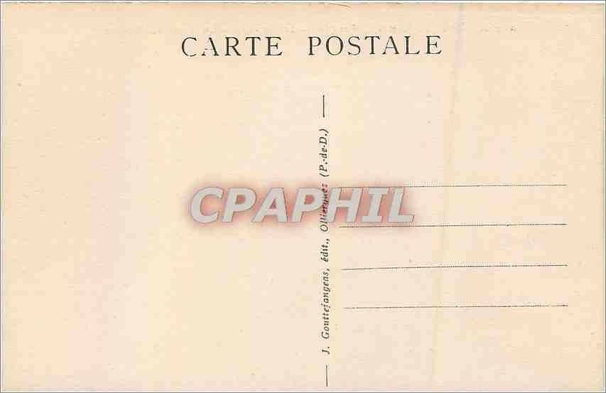 CPA Thiers Gorges de la Durolle Le Bout du Monde  — Rückseite