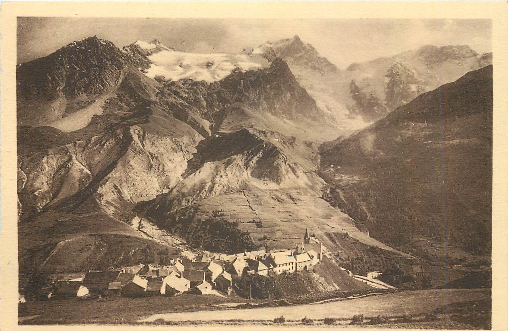 Dauphiné - La Grave (1482 m) — la Meije (3987 m) et ses glaciers — A. Molliard, Grenoble