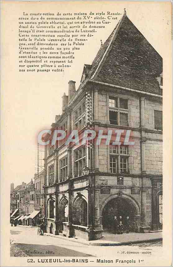 CPA Luxeuil les Bains Maison Francois Ier 