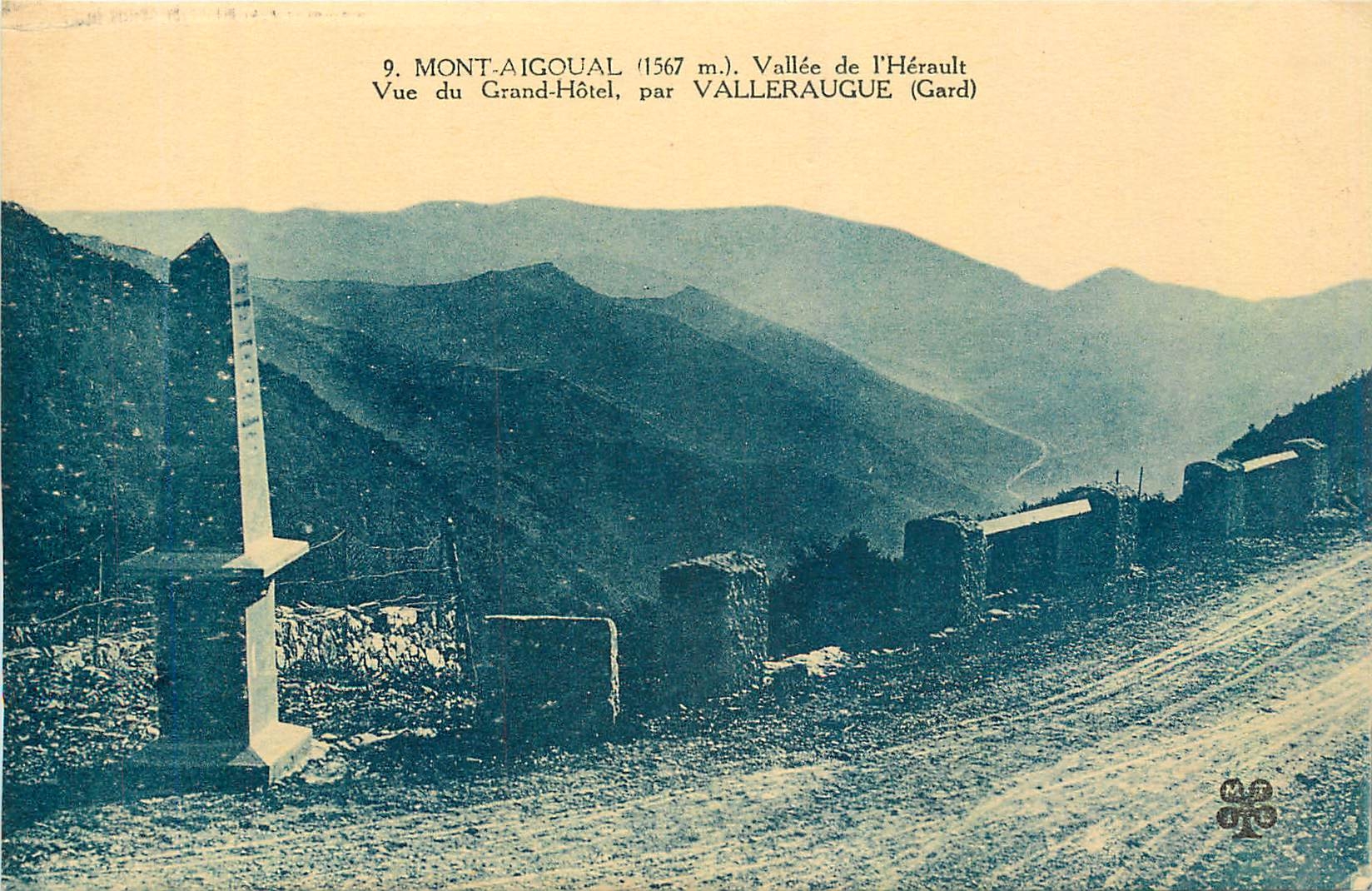 Mont-Aigoual (1567 m.) — Vue du Grand-Hôtel, Vallée de l'Hérault — par Valleraugue (Gard)